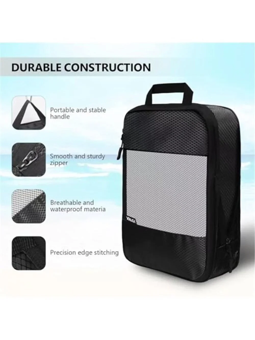 5 Piece Compression Packing Cubes Travel Luggage Organizer Bags Space Saving Set